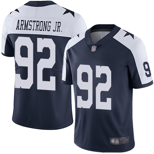 Men Dallas Cowboys Limited Navy Blue Dorance Armstrong Jr. Alternate 92 Vapor Untouchable Throwback NFL Jersey